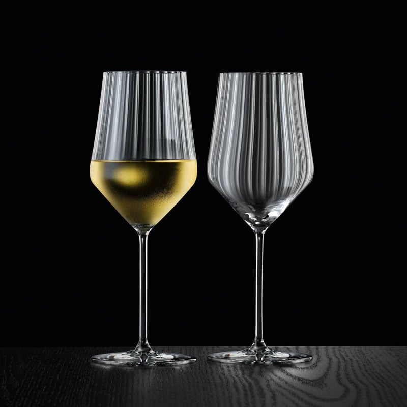 Рельефные бокалы Nachtmann на длинной ножке